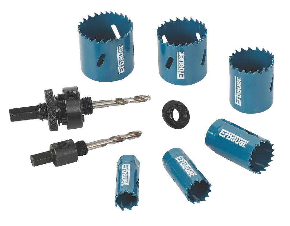 Erbauer Coffret de 6 scies cloches bois/métal