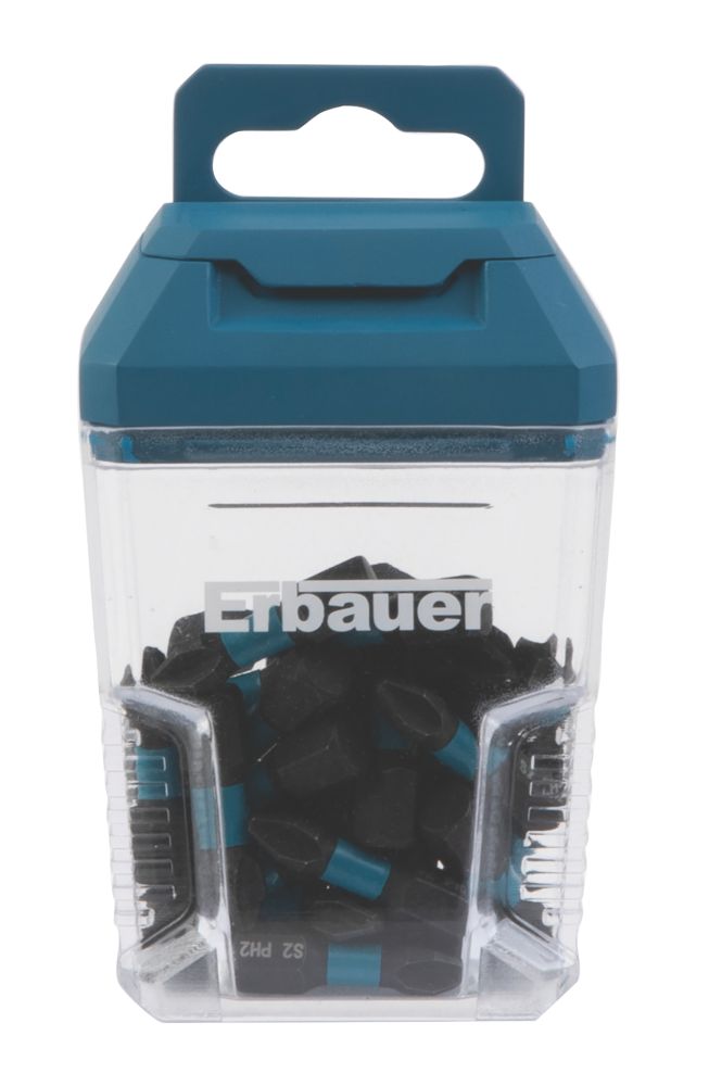 Erbauer Jeu de 30 embouts de visseuse à choc PH2 à queue hexagonale