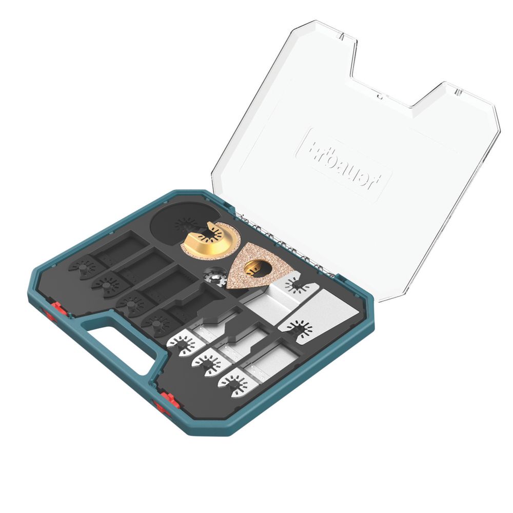 Erbauer Coffret de 15 lames outil multifonction bois/métal/plastique