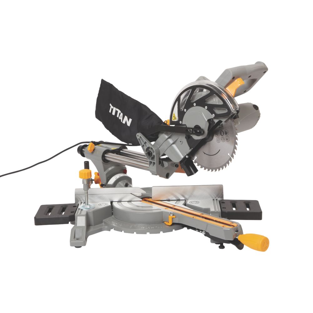 Titan Scie à onglet coulissante filaire 210mm 240V TTB794MSW 1500W