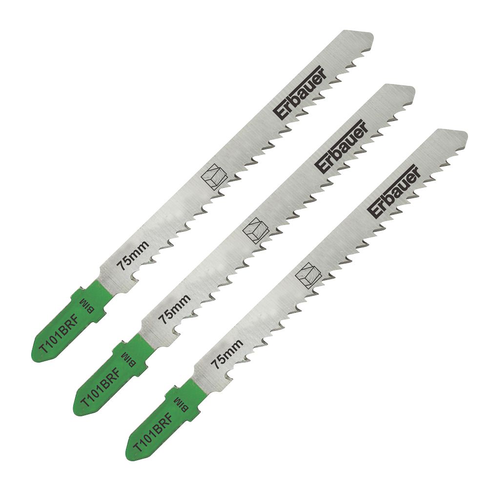 Erbauer Lot de 3 lames pour scie sauteuse pour stratifiés 100mm