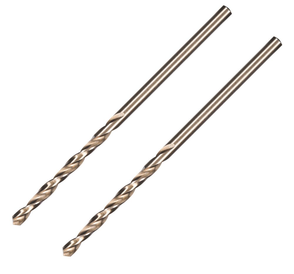 Erbauer Jeu de 2 forets métal à queue droite 2mm x 49mm