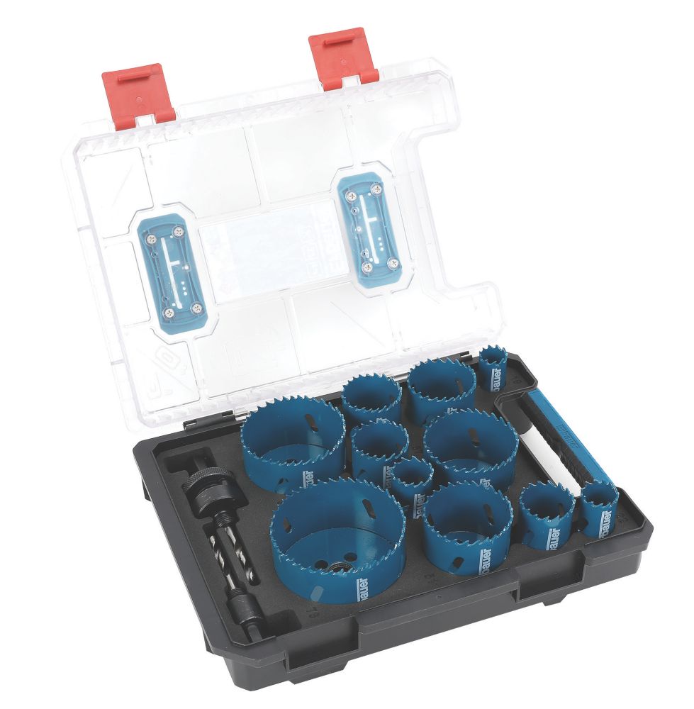Erbauer Coffret de 11 scies cloches multi-matériaux M42 cobalt