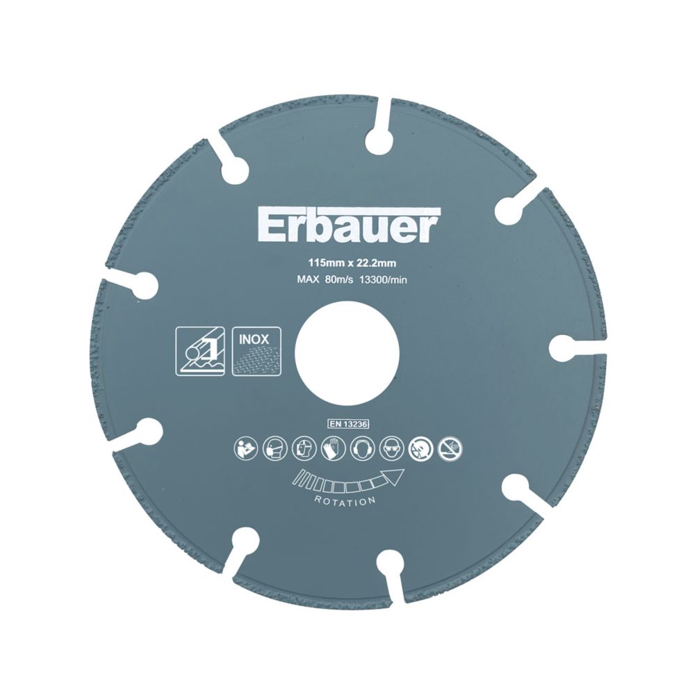 Erbauer Disque diamant métal 115 mm x 1,3 mm x 22,2 mm