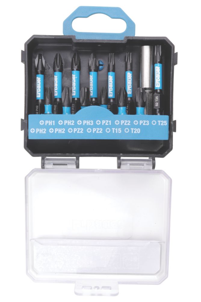 Erbauer Coffret de 14 embouts de visseuse assortis à queue hexagonale