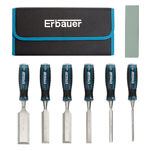 Erbauer Ciseau à bois , 7 pièces ( 6, 12, 18, 25, 30, 40 mm)