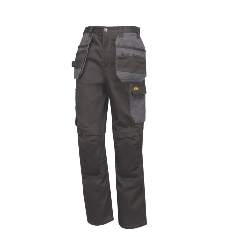 Site Pantalon de travail à poches Coppell , gris et noir, taille 44, longueur 81 cm