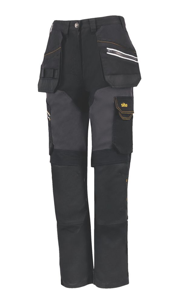 Site Pantalon de travail pour femme Kilani , noir, taille 38, longueur 79 cm