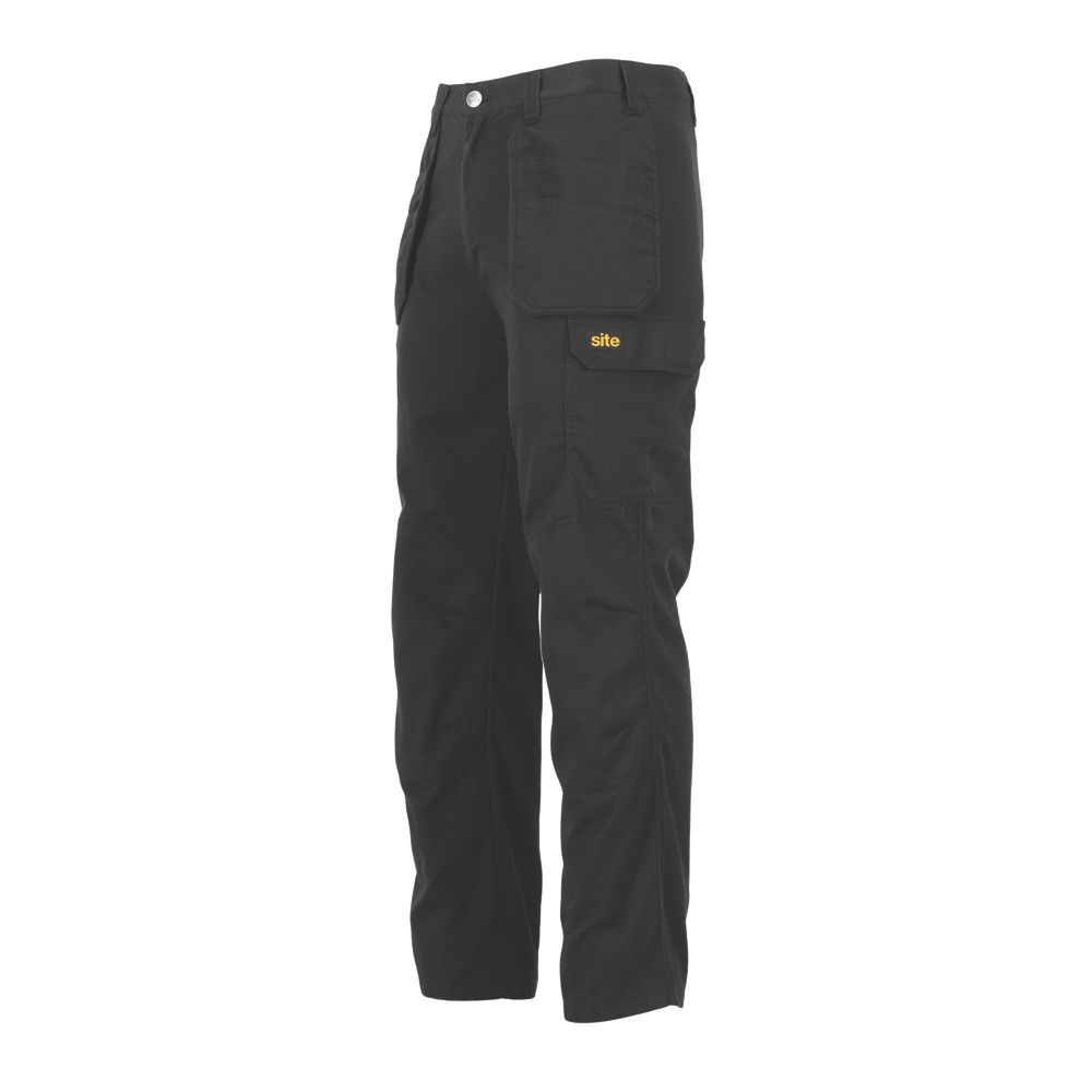 Site Pantalon de travail à poches Dunbar, noir, taille 48, longueur 81 cm
