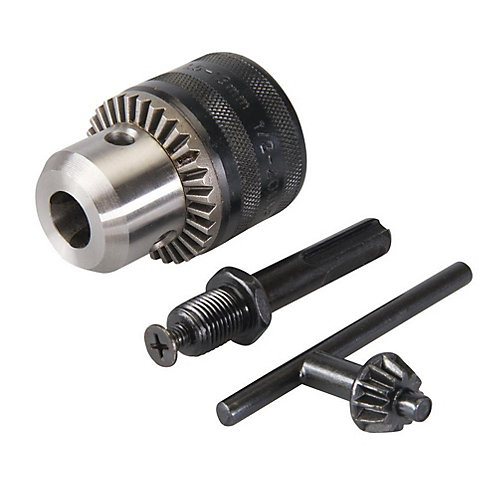 Silverline Mandrin à Clé 13 mm avec Clé et Adaptateur SDS Plus