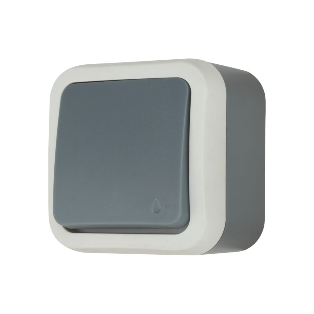 LAP Poussoir complet étanche 1 poste gris