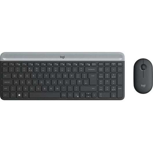 Logitech MK470 Combo Clavier sans fil graphite Disposition QWERTY italien + Souris sans fil