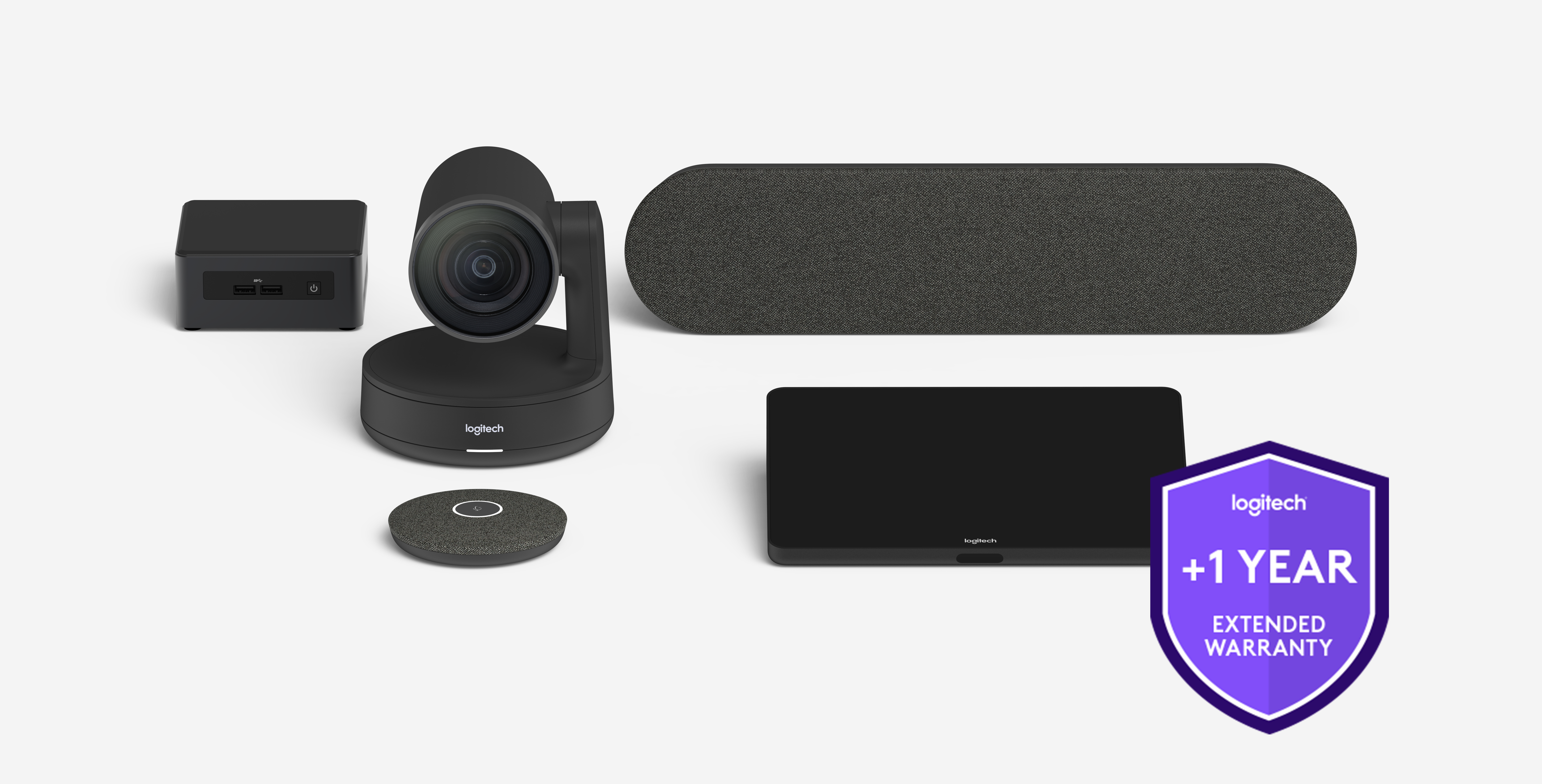Logitech Extended Warranty Extended service agreement 1 year for medium room solution with Tap and Rally