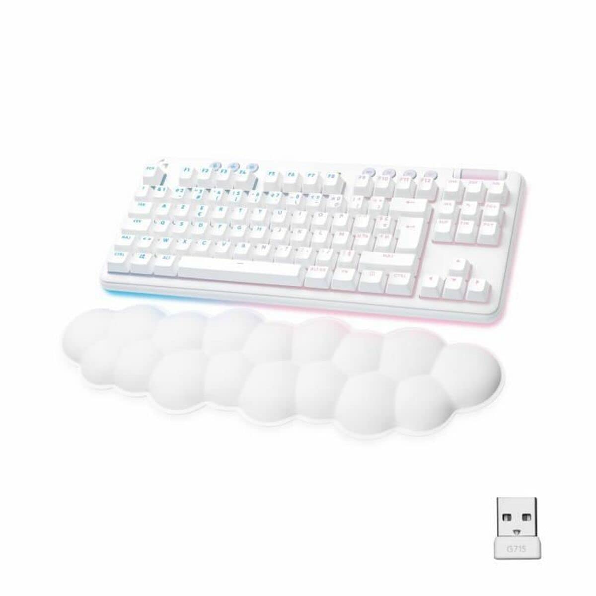 Logitech G G715 Clavier Gamer Mecanique Sans Fil Lineaire (GX Red) avec Repose-Poignet