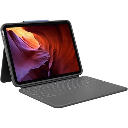 Logitech Rugged Folio Keyboard Case Oxford Grey pour iPad 10e génération