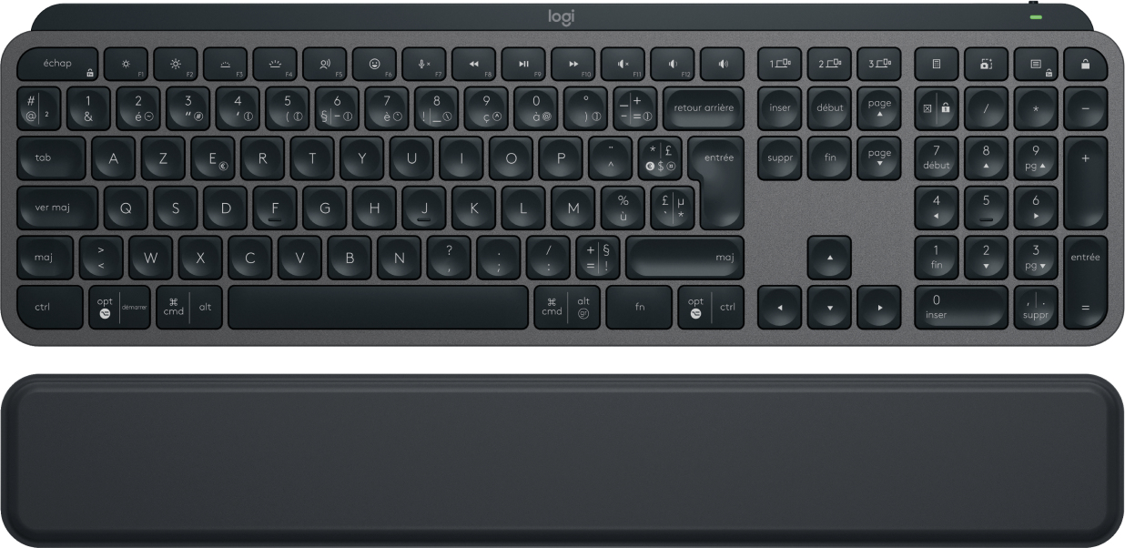 Logitech MX Keys S Graphite FR BT PALMREST