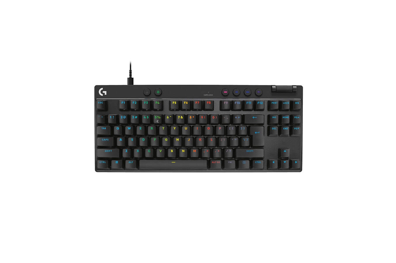 Logitech G PRO X TKL RAPID, gaming filaire sans pave numerique avec touches analogiques magnetiques, RVB, lineaire, QWERTY