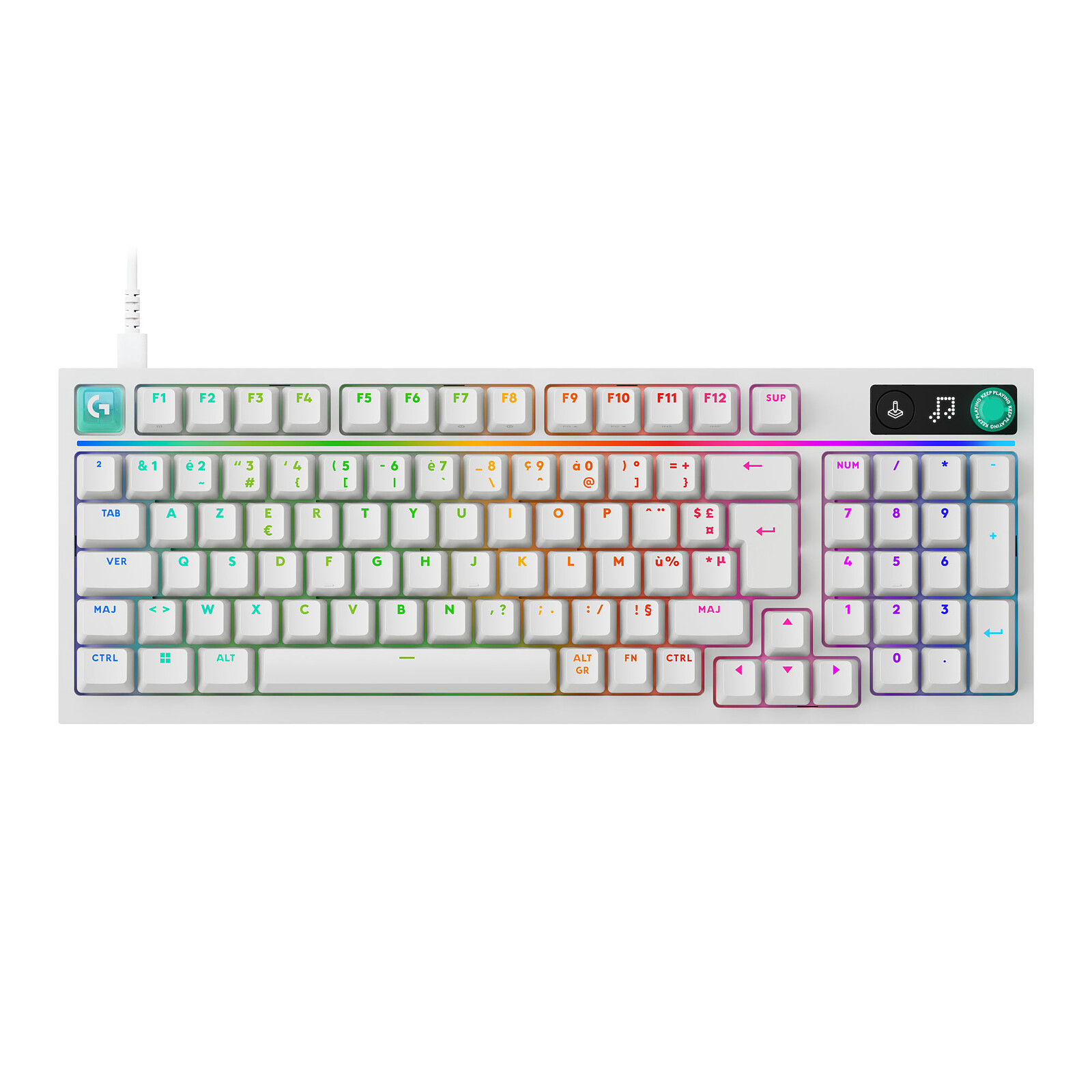 Logitech filaire gaming Azerty G316 X 98 Blanc