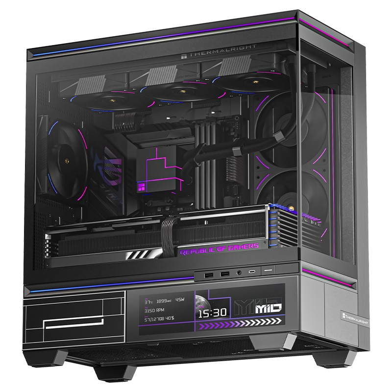 THERMALTAKE Boitier Moyen Tour ATX Thermalright TL-M10 RGB avec panneaux vitrés (Noir)