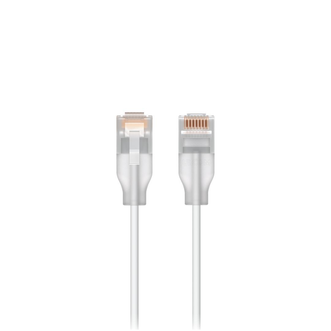 Ubiquiti UACC-Cable-Patch-EL-0.15M-W-24 C ble RJ45 translucide EtherLightin ultra-fin com
