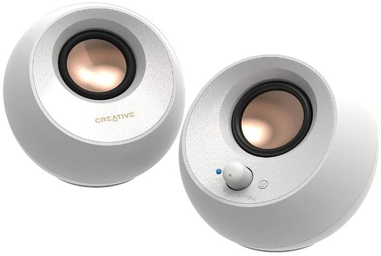 CREATIVE CREATIVE Pebble V3 White Enceintes USB-C minimalistic 2.0 avec Bluetooth 5.0