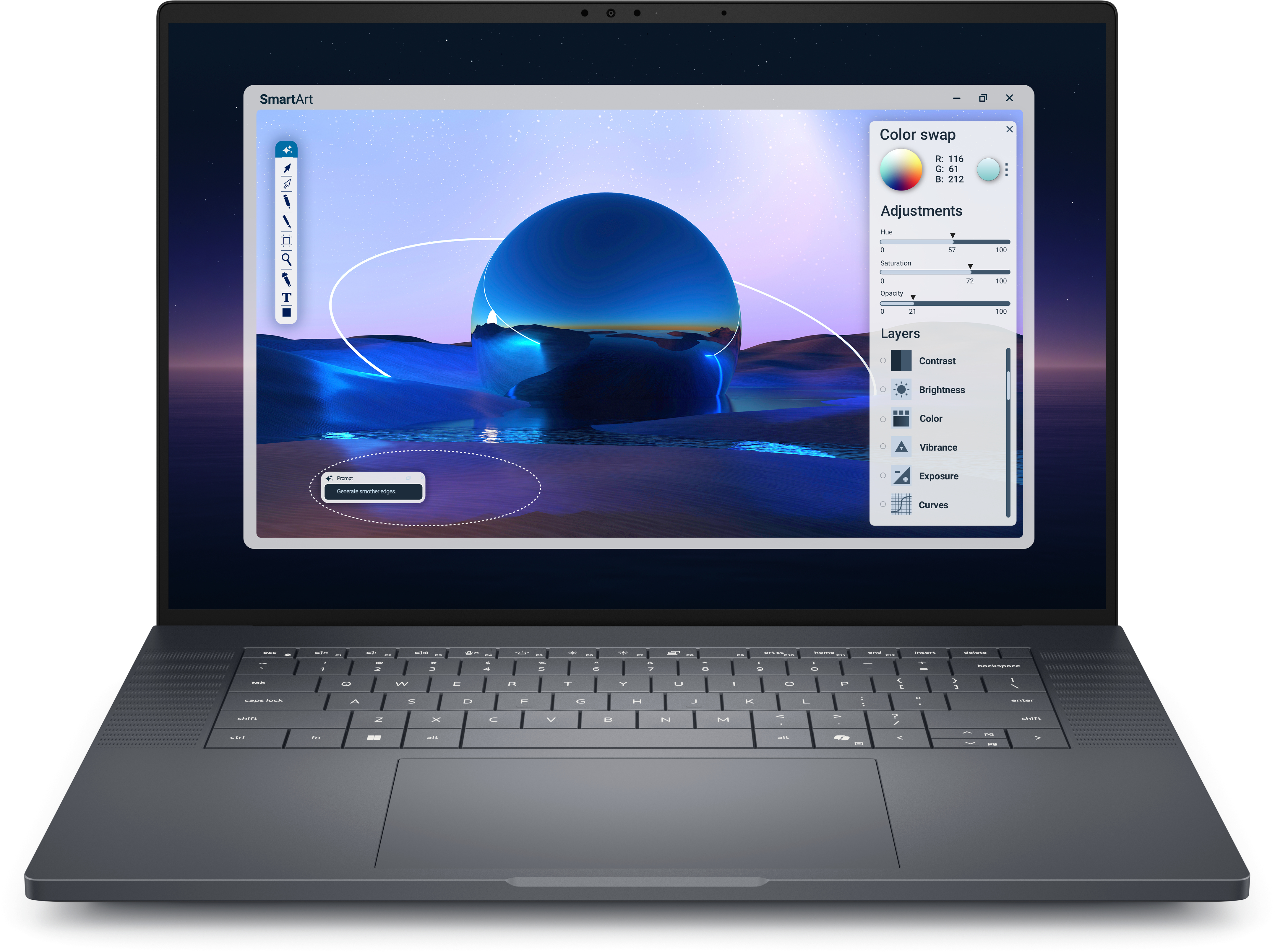 DELL Ordinateur Portable Pro Max Premium 16 pouces Intel Core Ultra 7 32 Go RAM 1 To SSD RTX 2000