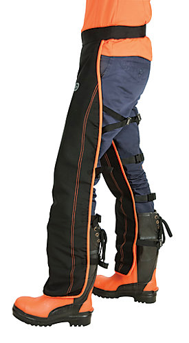 Oregon Jambières de protection , type A, noir/orange, taille universelle, longueur 71 cm