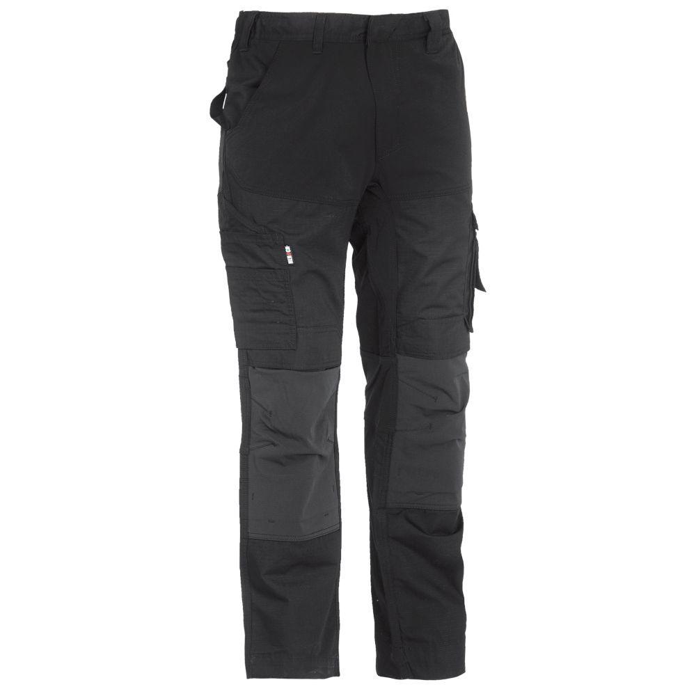 Herock Pantalon de travail à poches Hector , noir, taille 48, longueur 81 cm