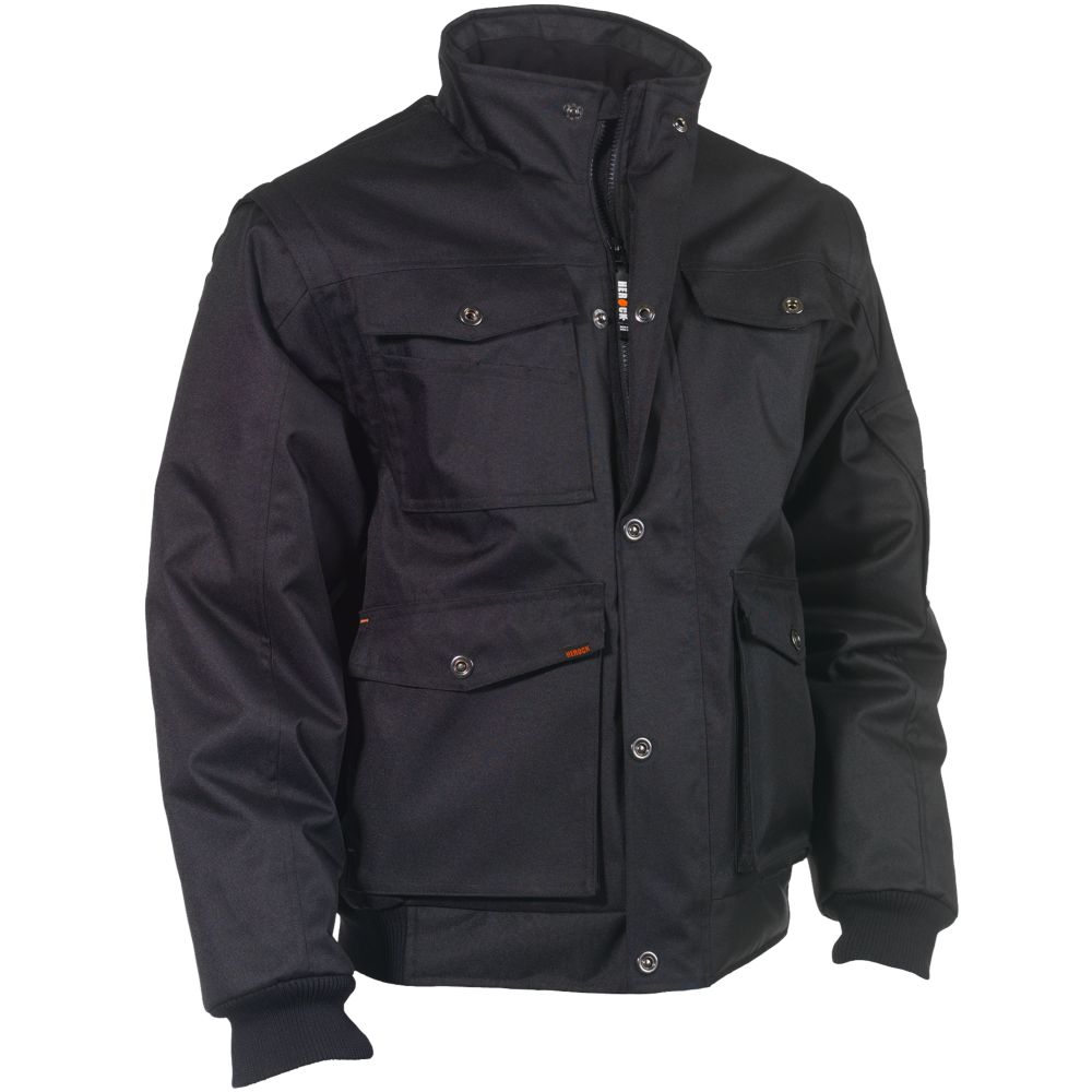 Herock Veste de travail imperméable Balder noir taille XXL
