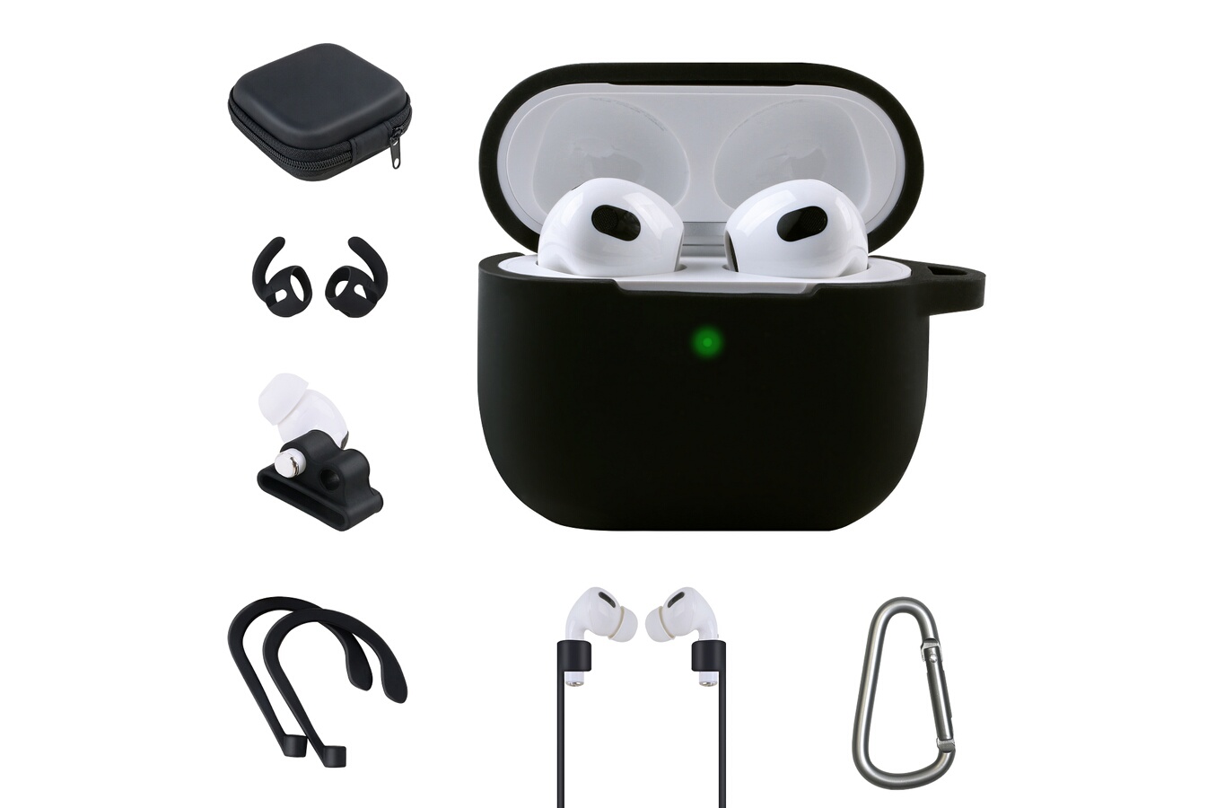 Onearz Mobile Gear Kit accessoires 7 en 1 pour AirPods 3rd Gen Noir