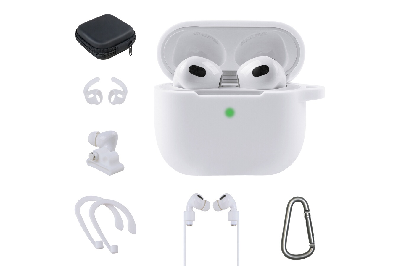 Onearz Mobile Gear Kit accessoires 7 en 1 pour AirPods 3rd Gen Blanc