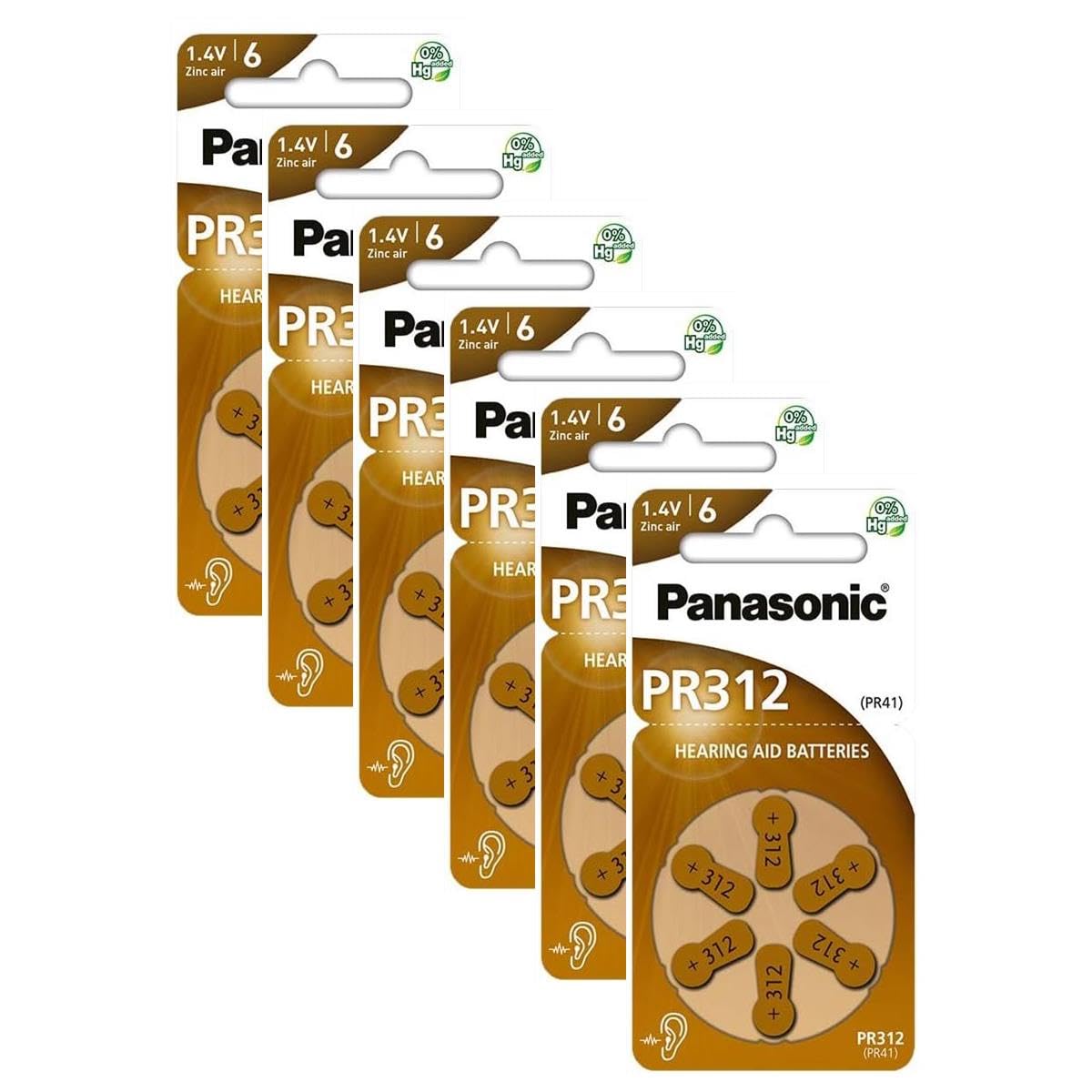 Panasonic Zinc Air PR-312/6LB