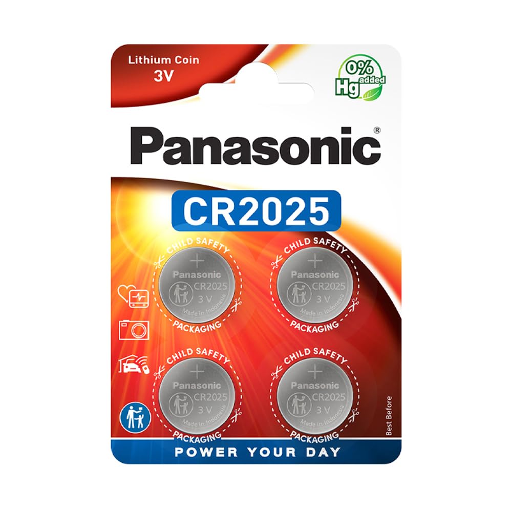 Panasonic Pile bouton au lithium CR-2025EL/4B