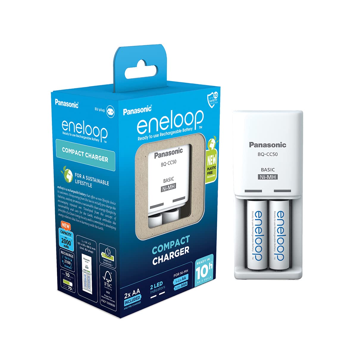 Panasonic Ladegerät eneloop Compact Charger BQ-CC50