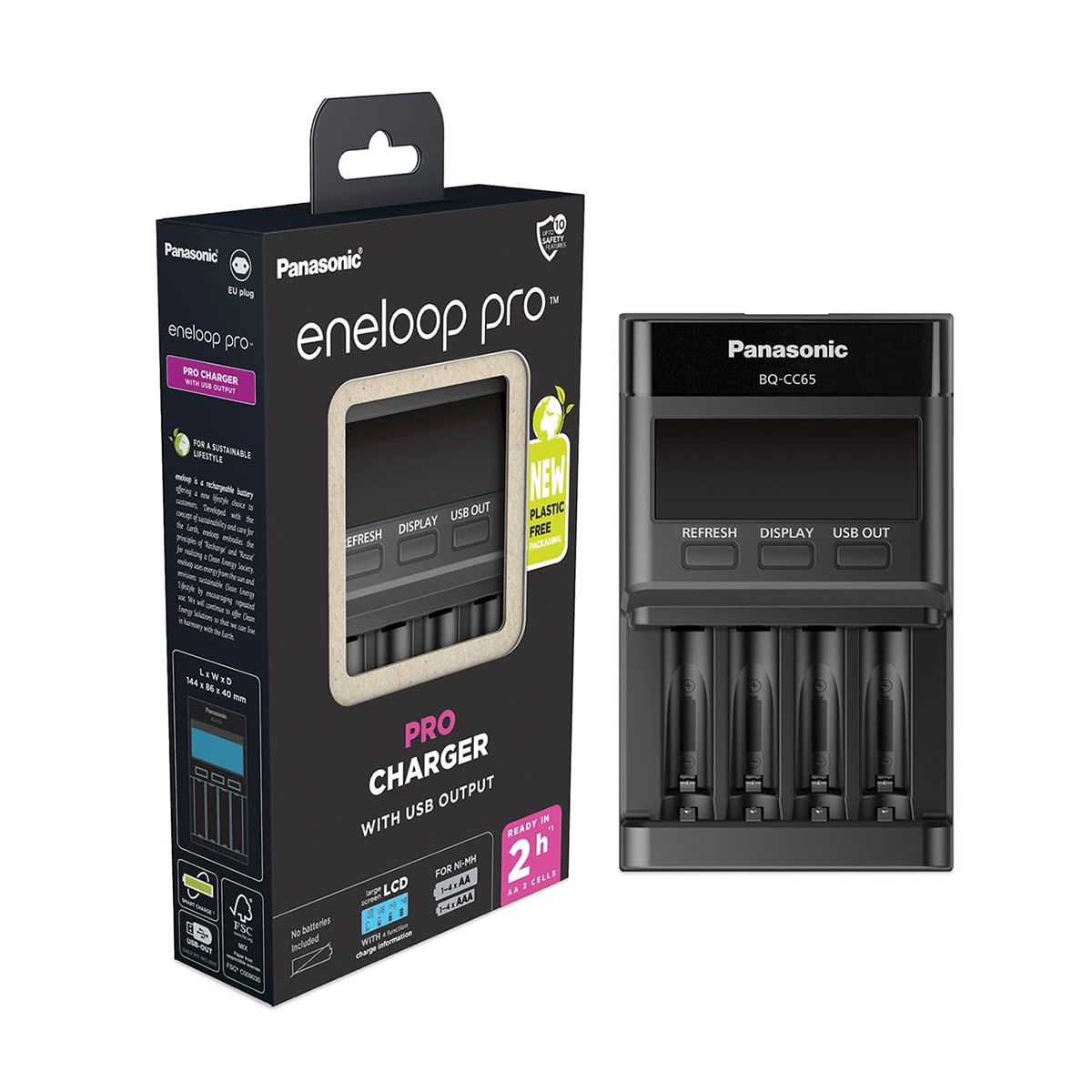 Panasonic Ladegerät eneloop Universal Smart Charger BQ-CC65E