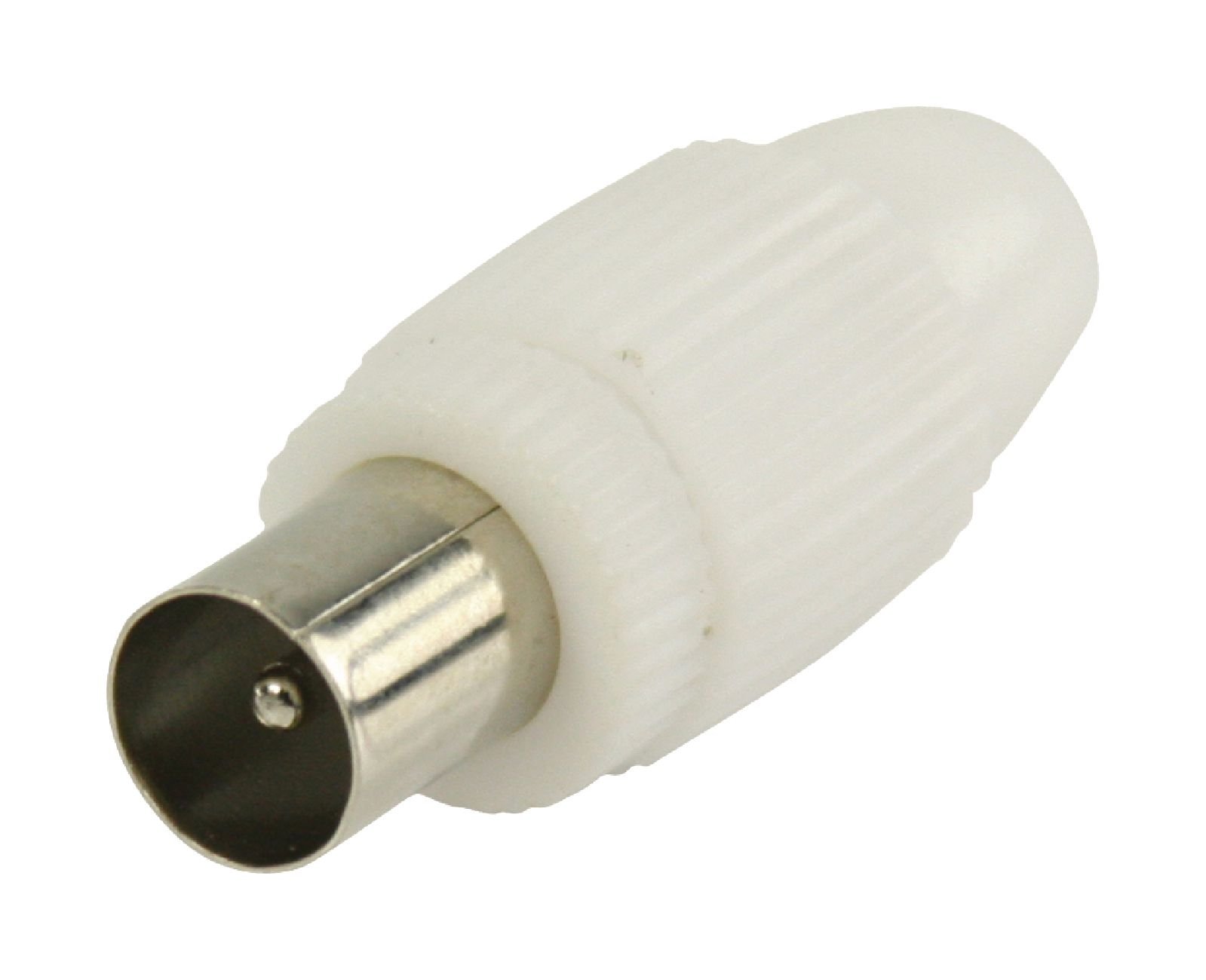 Valueline Lot de 2 Connecteurs Coaxial mâle (Blanc)