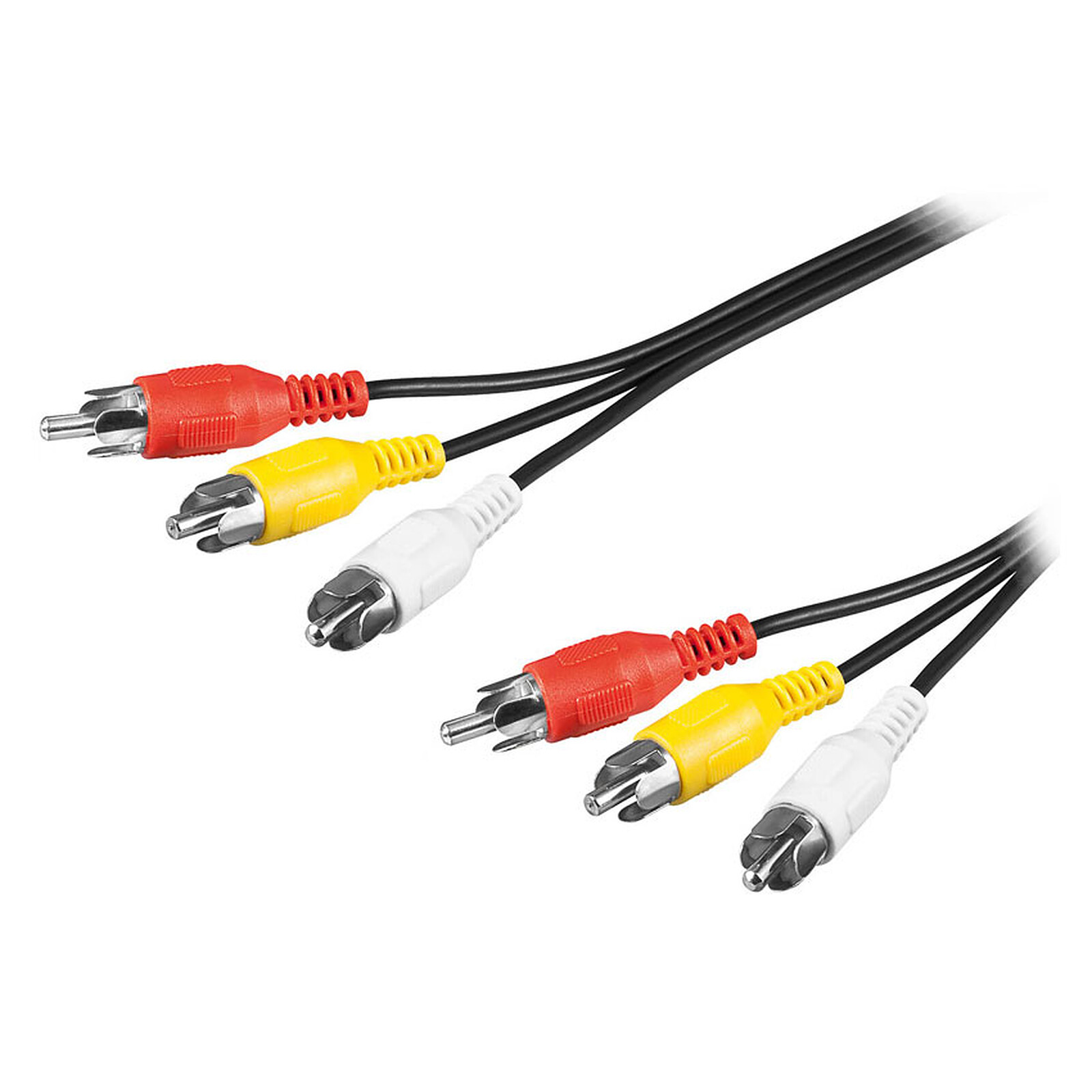 GENERIQUE Câble audio/vidéo 3 RCA mâle/mâle (1.5 mètres)
