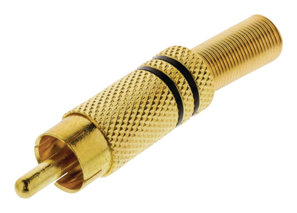 Valueline Connecteur RCA Male Or/Noir