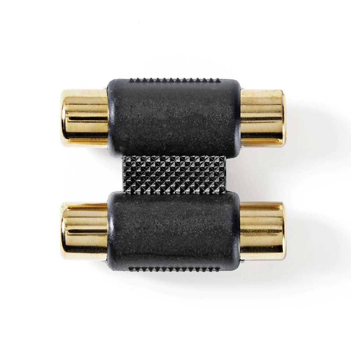 Nedis Adaptataeur audio stéréo 2x RCA Femelle 2x RCA Femelle Plaqué or Droit ABS Anthracite 1 pièces Boîte