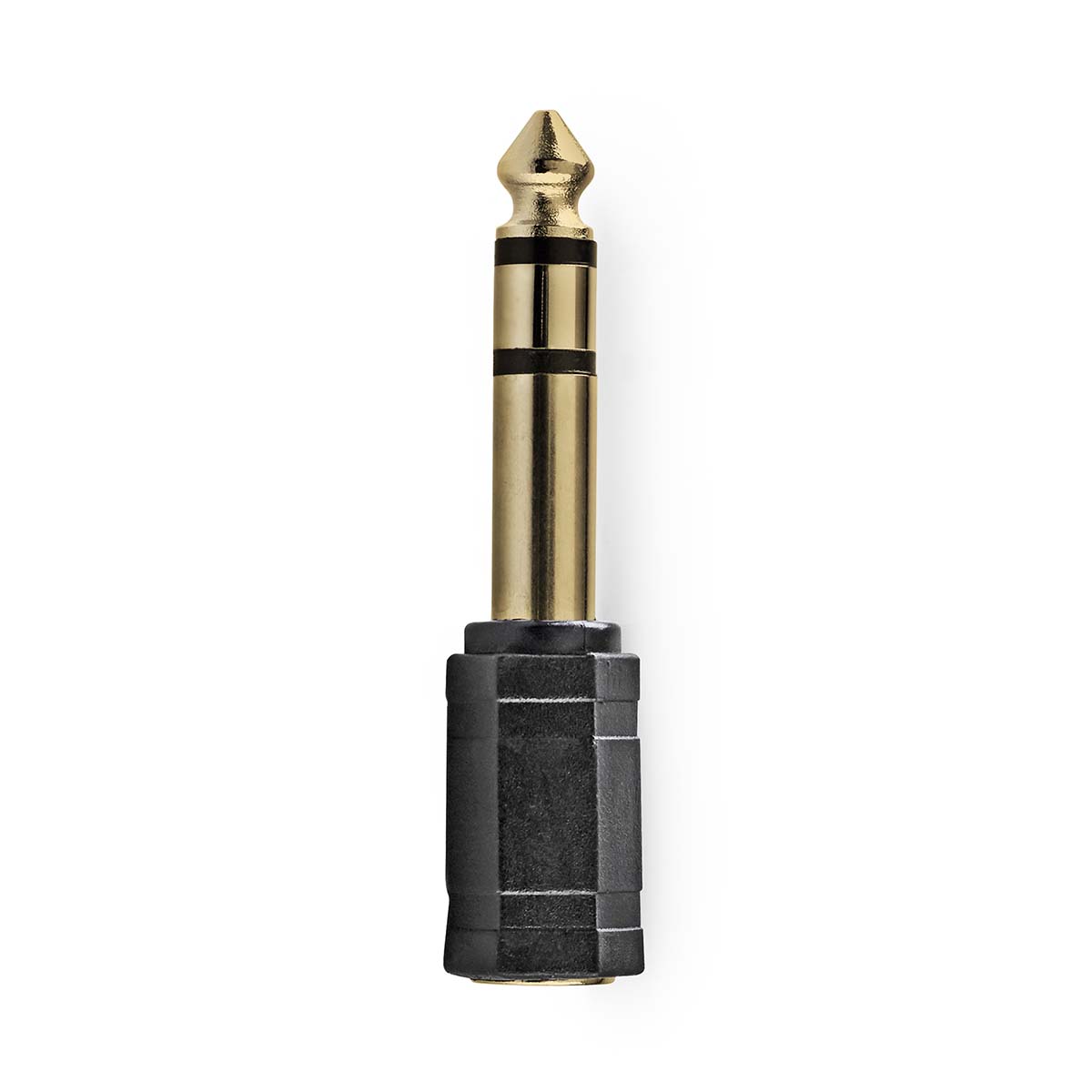 Nedis Adaptataeur audio stéréo 6.35 mm Mâle 3.5 mm Femelle Plaqué or Droit ABS Anthracite 1 pièces Boîte