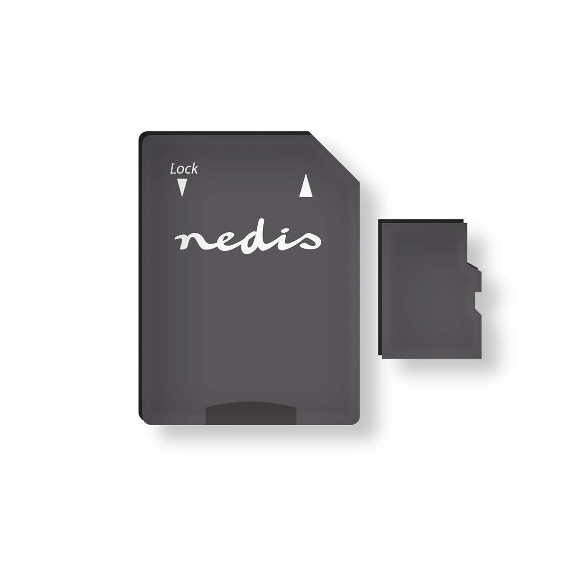 Nedis Carte Mémoire microSD microSDHC 32 GB Vitesse d'écriture: 90 MB/s Vitesse de lecture: 45 MB/s UHS-I Adaptateur SD inclus