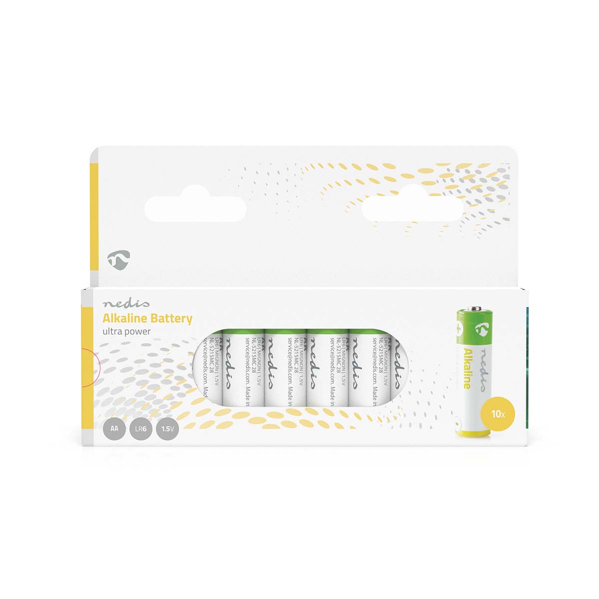 Nedis Piles alcalines AA 1.5 V DC Paquet de 10