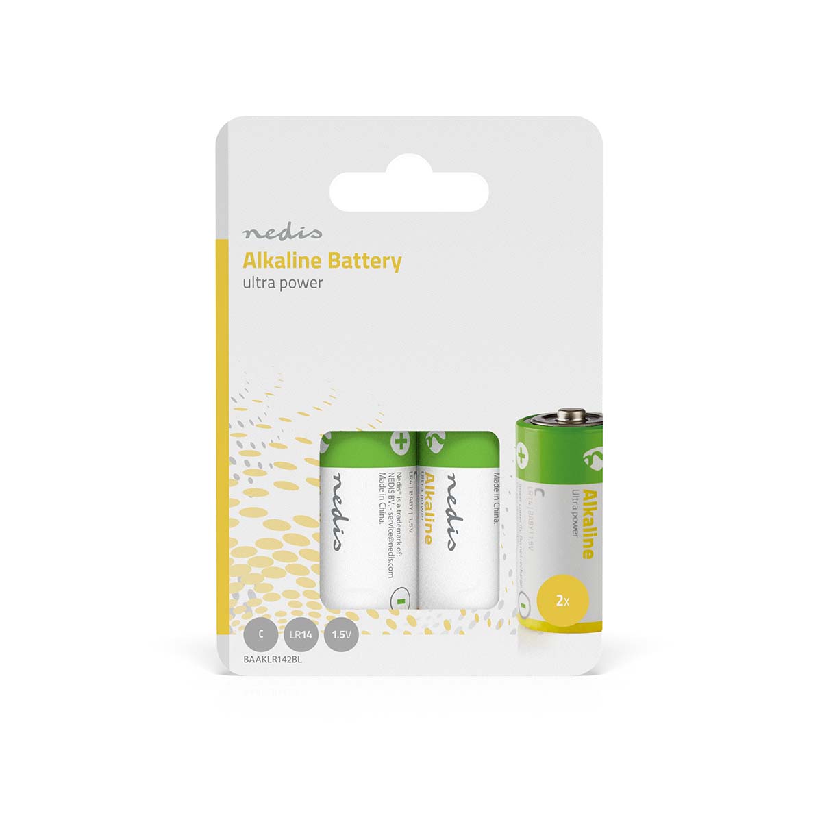 Nedis Piles alcalines C 1.5 V DC Paquet de 2