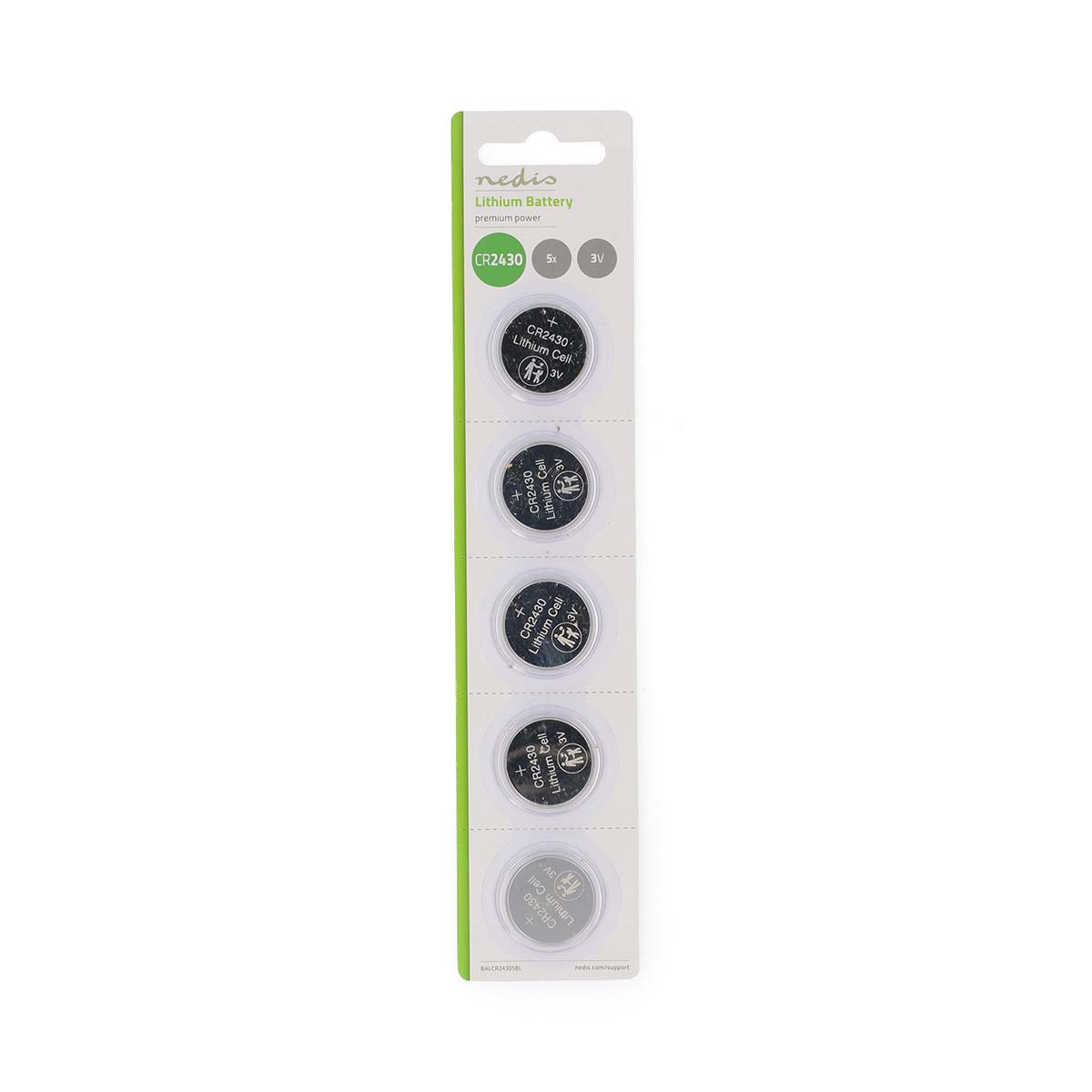 Nedis Pile-Bouton au Lithium CR2430 3 V DC Paquet de 5