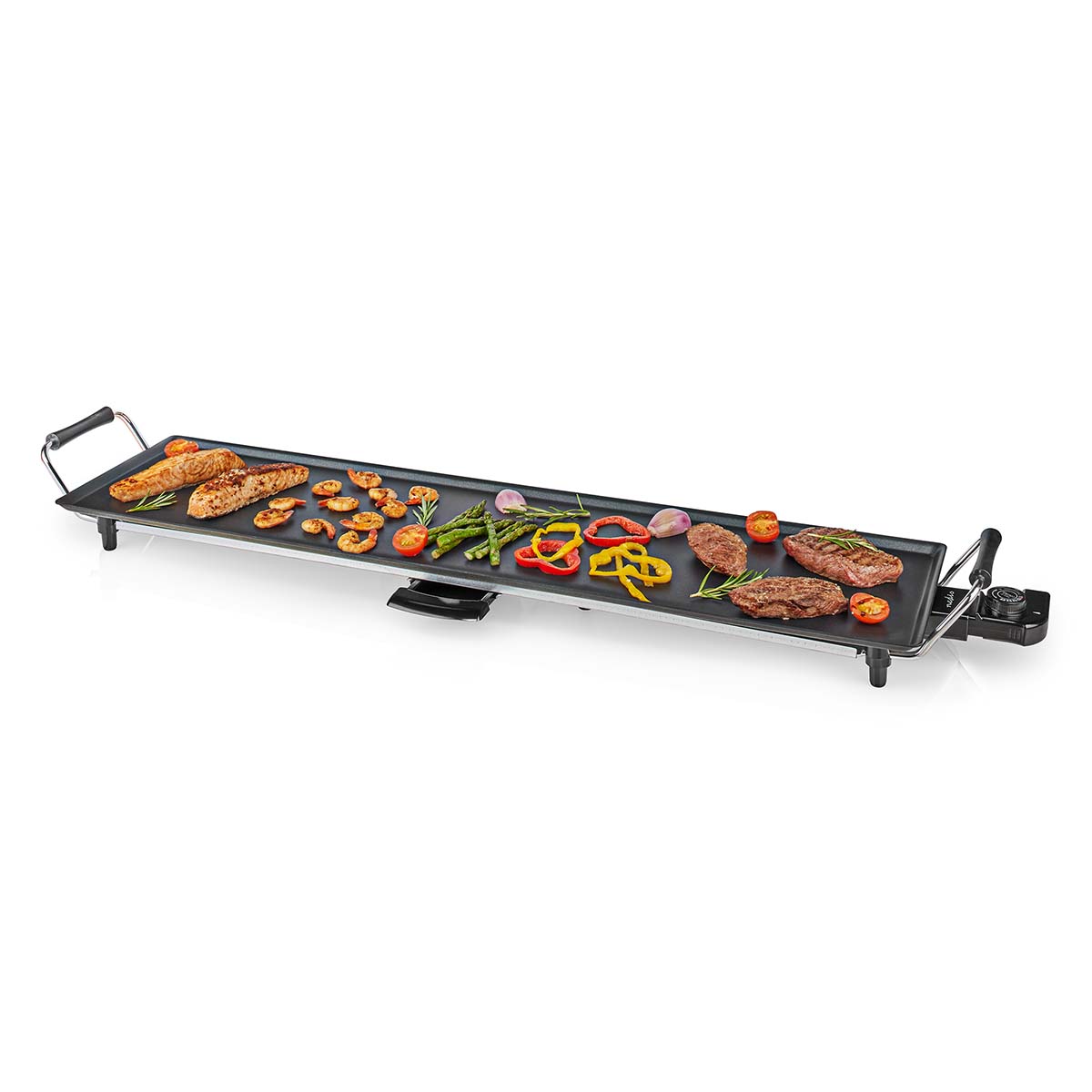 Nedis Gril de table Surface de cuisson (l x l): 90 x 23 cm 5 Réglages de Chaleur