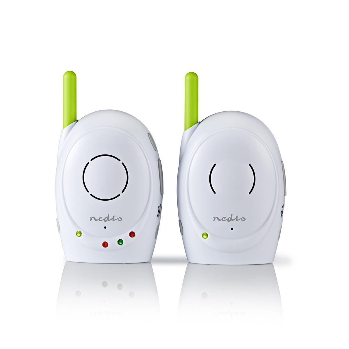 Nedis Moniteur pour Bébé FHSS (Frequency-Hopping Spread Spectrum) Avec fonction talk back Portée: 300 m Alimentation secteur / Alimenté par pile Blanc / Vert