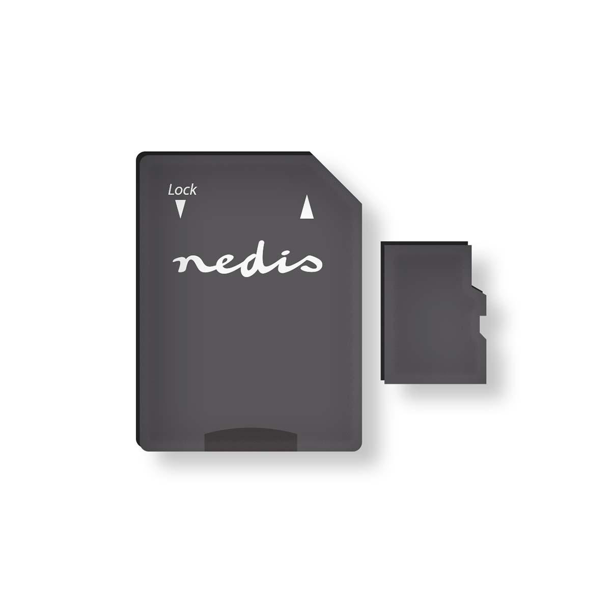Nedis Carte Mémoire microSD microSDXC 128 GB Vitesse d'écriture: 90 MB/s Vitesse de lecture: 45 MB/s UHS-I Adaptateur SD inclus