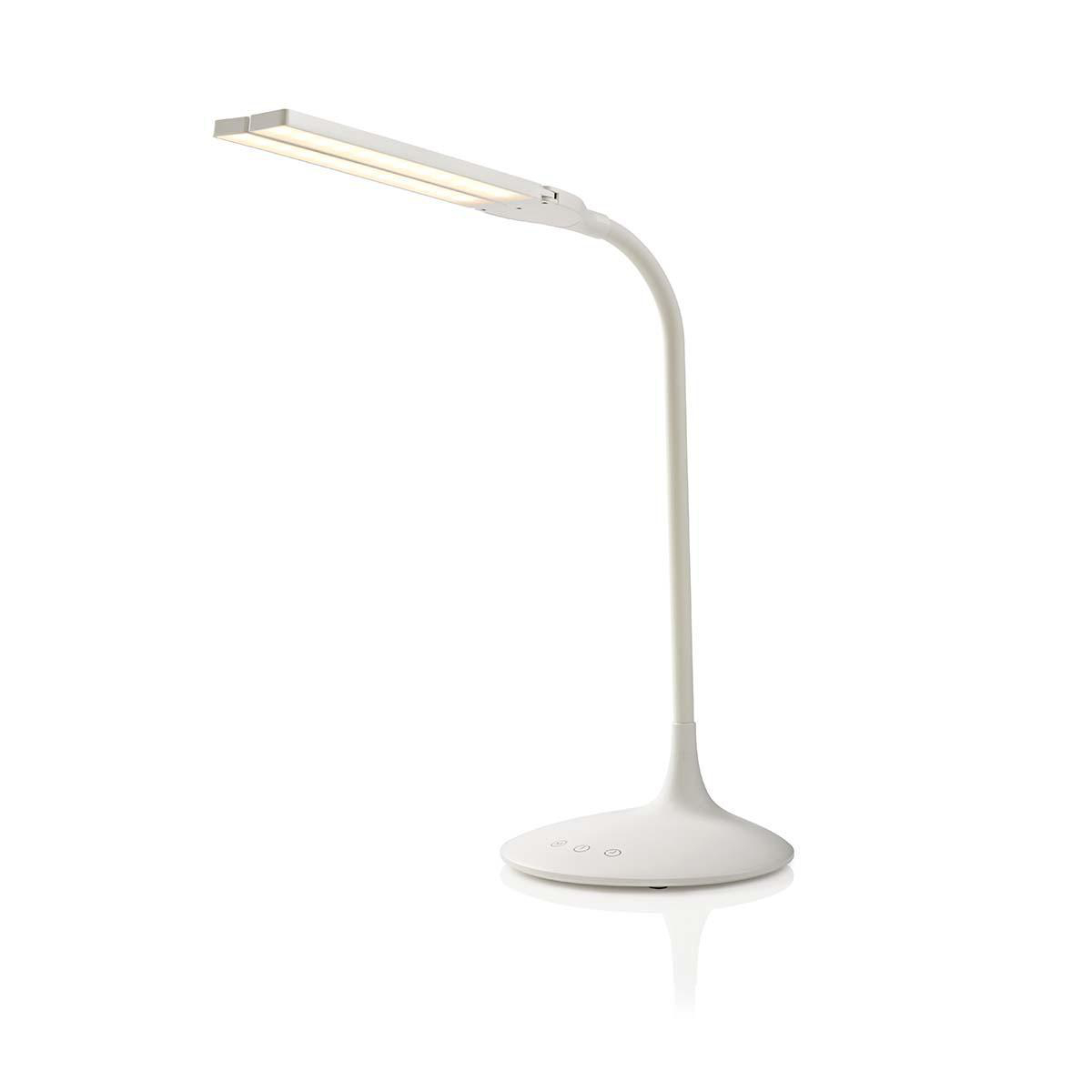 Nedis Lampe LED de bureau Dimmable 280 lm Rechargeables Fonction tactile Blanc