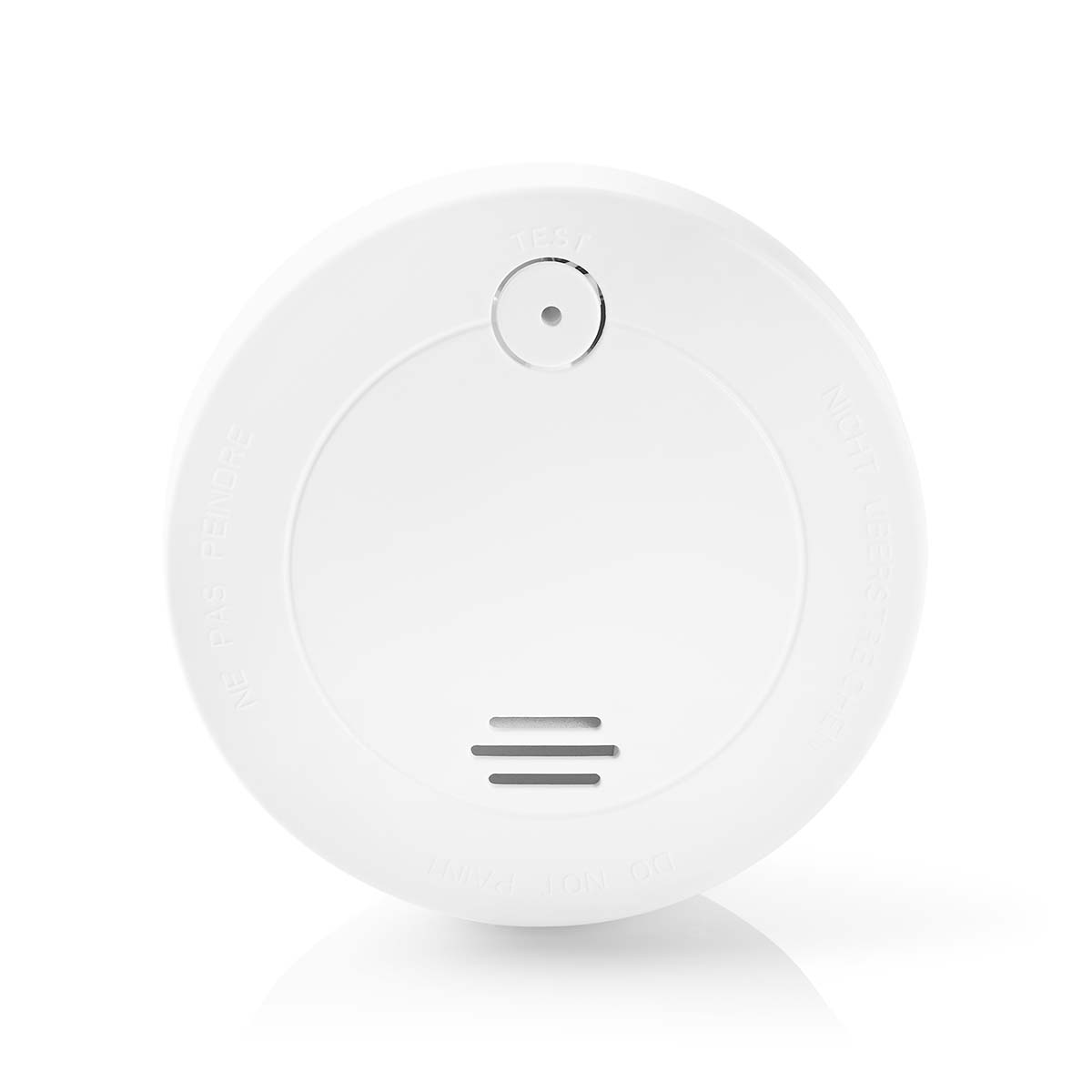 Nedis Détecteur de fumée Alimenté par pile Autonomie de la batterie jusqu'à: 1 An(s) EN 14604 Avec bouton de test 85 dB ABS Blanc