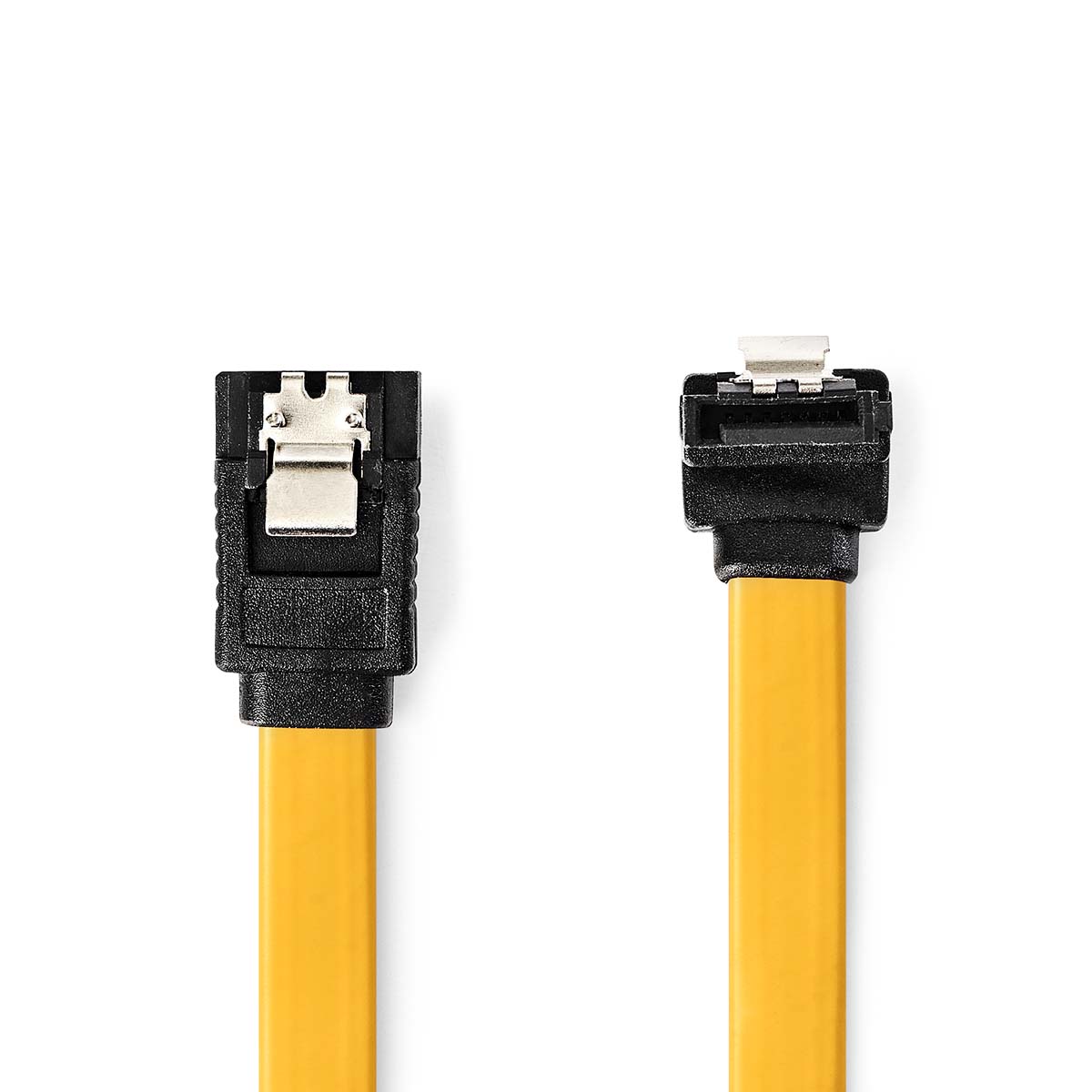 Nedis Câble SATA 6 Gbps SATA 7-Pin Femelle SATA 7-Pin Femelle Plaqué nickel 1.00 m Plat PVC Jaune Sac en Plastique